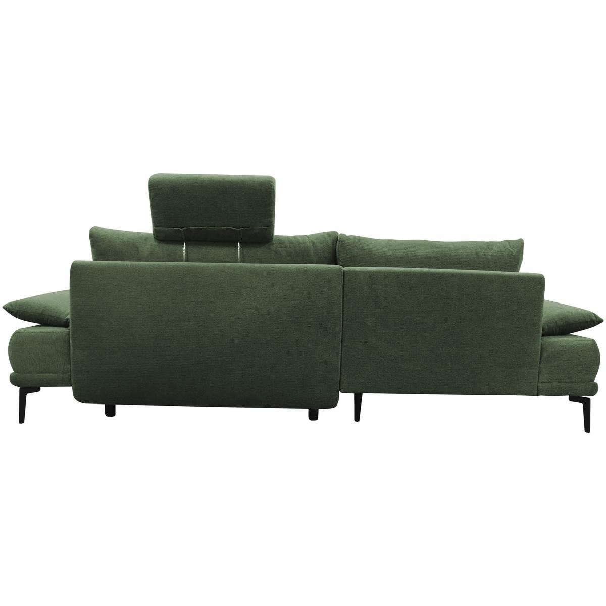 Ecksofa mit Bettkasten Lagacy 192x260 cm Webstoff Grün - Schwarz/Grün, Design, Textil (192/260cm) - MID.YOU