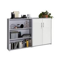 Office Edition B: 168,8 cm Grau/Weiß - Weiß/Grau, MODERN, Holzwerkstoff (168,8/113,6/33cm) - MID.YOU