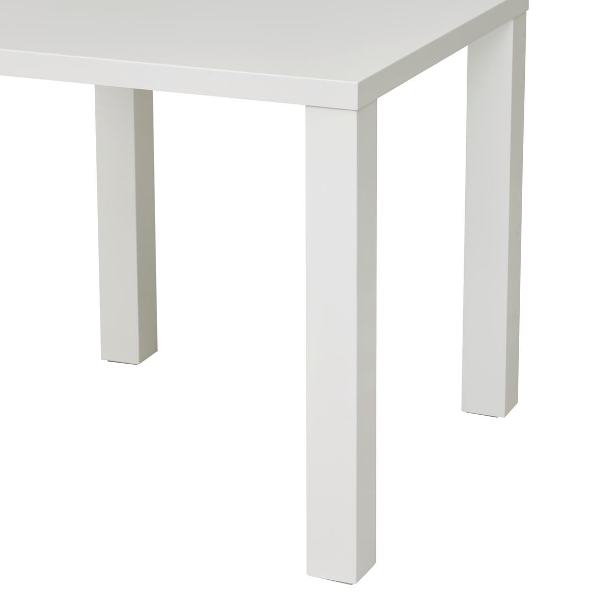 Esstisch Blake Hochglanz weiß, B: 80 cm - Weiß Hochglanz, KONVENTIONELL, Holzwerkstoff (80/80/75cm) - P & B