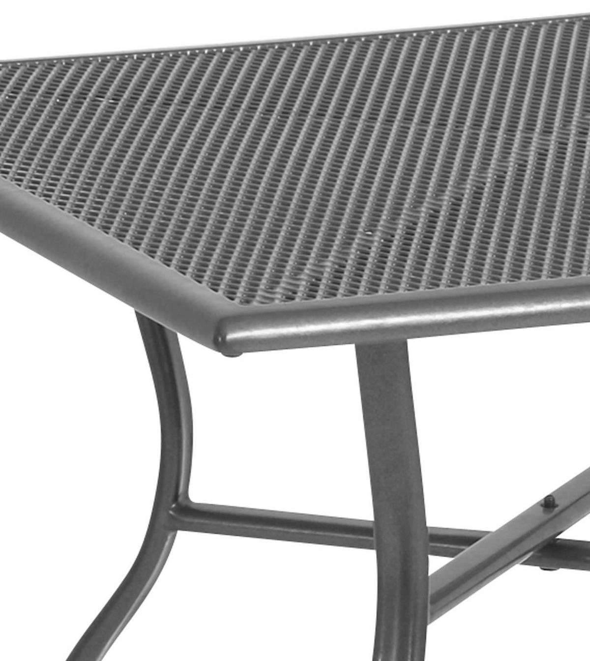 Gartentisch Toulouse Stahl Ø 70 Cm - Grau, Basics, Metall (70/70/74cm) - Gardenson