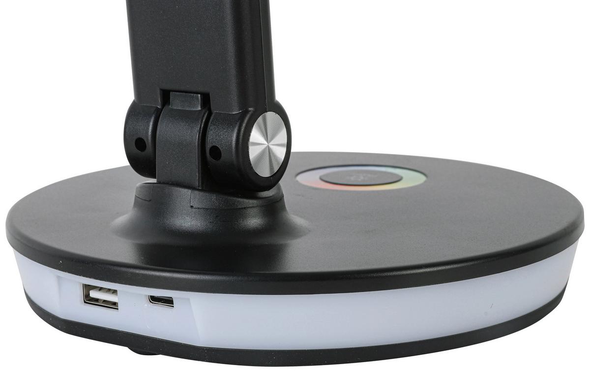 LED-Schreibtischleuchte Luana - Chromfarben/Anthrazit, MODERN, Kunststoff (33/16,5/40cm) - Luca Bessoni