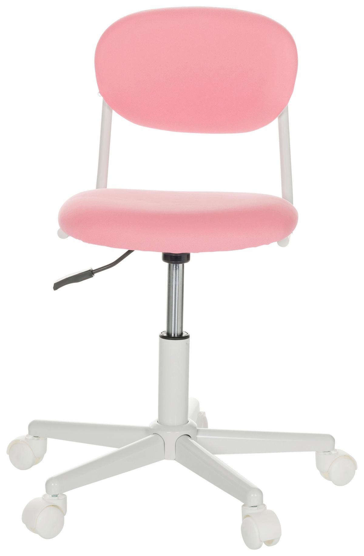 Jugenddrehstuhl Kiddy Base I - Pink/Weiß, Basics, Kunststoff/Textil (60/72-83/60cm) - MID.YOU