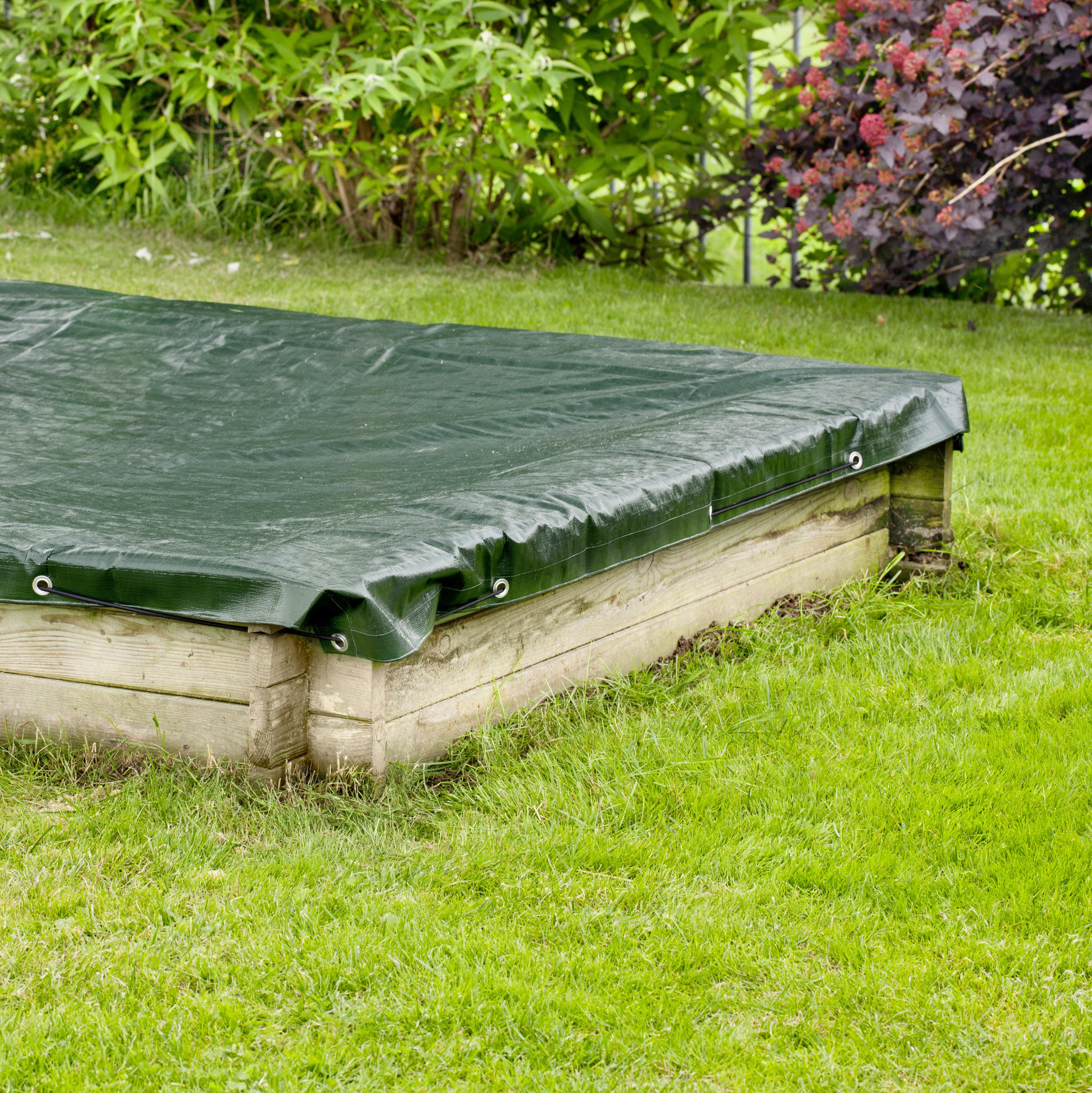 Abdeckplane Sandkasten Large 200x200 cm Grün - Grün, Basics (200/200cm)