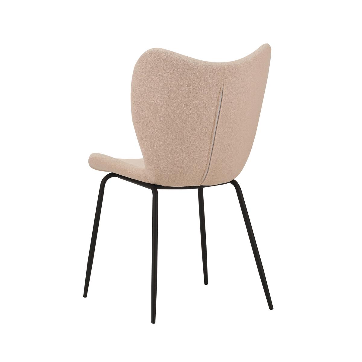 Stuhl-Set Caen Beige B: 50 cm - Beige/Schwarz, MODERN, Textil/Metall (50/88,5/42cm) - MID.YOU