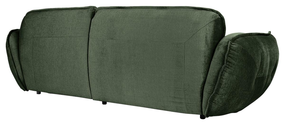 Ecksofa Fluffy Dunkelgrün S: 184x269 Cm - Dunkelgrün/Schwarz, MODERN, Textil (184/269cm) - Trendmanufaktur