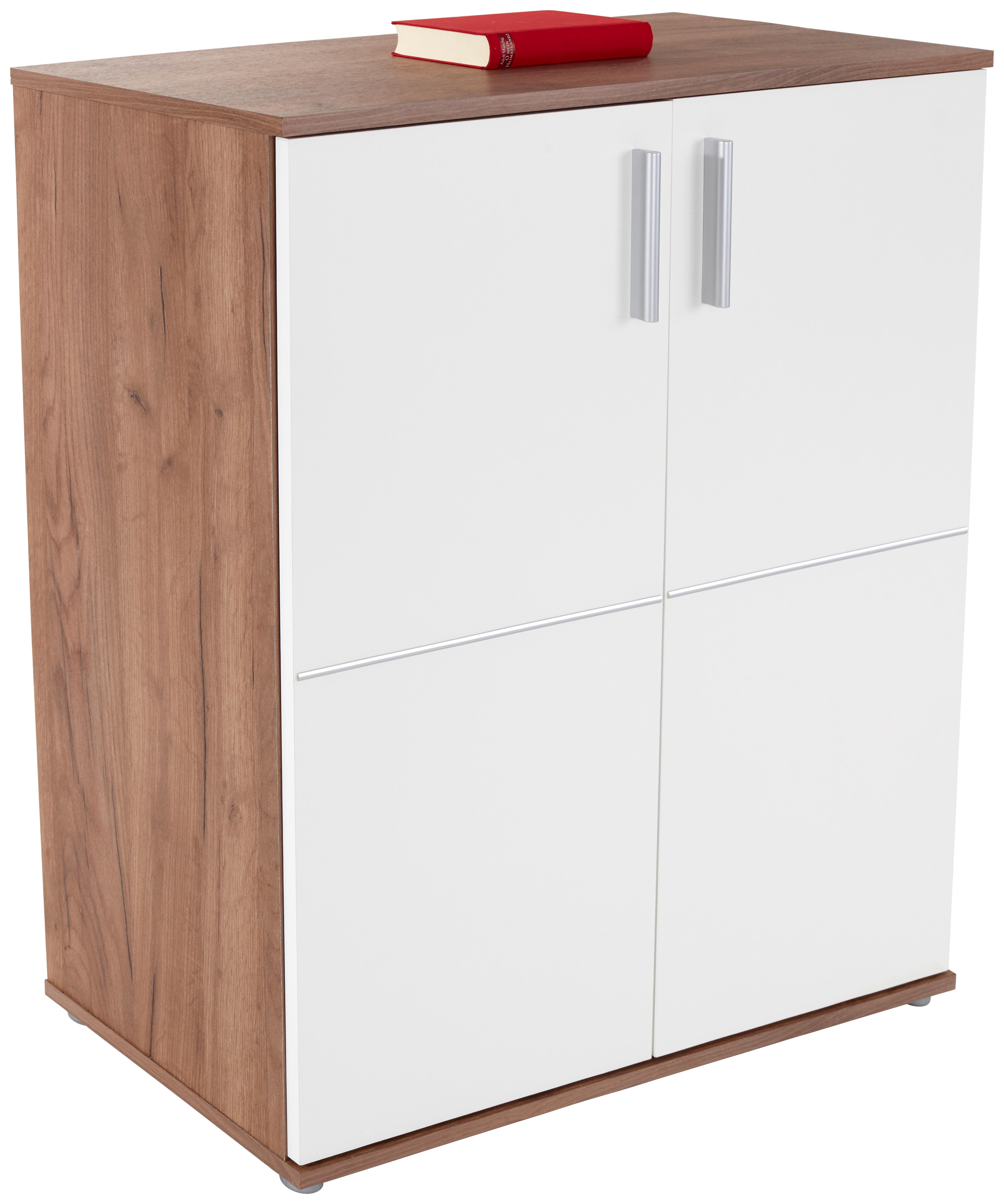 Kommode B 88cm Ina 01, Kraft Eiche Dekor/Weiß - Eichefarben/Weiß, MODERN, Holzwerkstoff