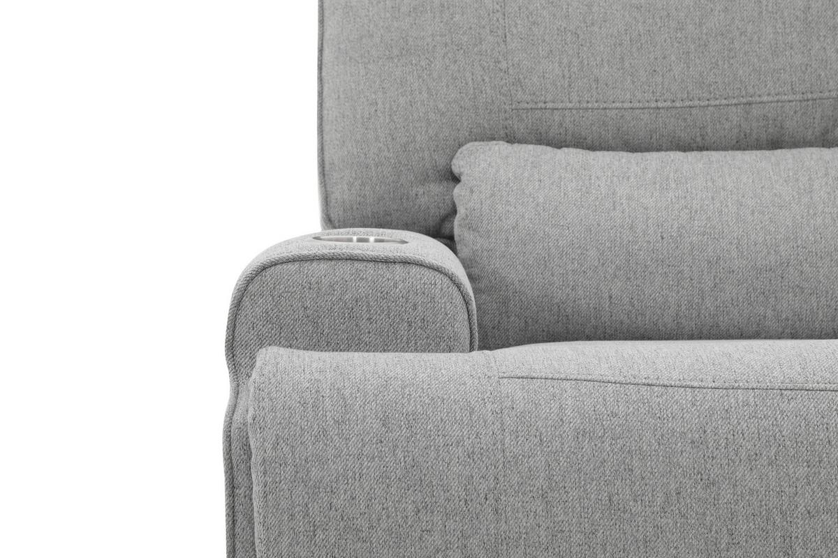 Relax Fotel Texas - világosszürke, Basics, textil/fa (122/106/102cm) - MID.YOU