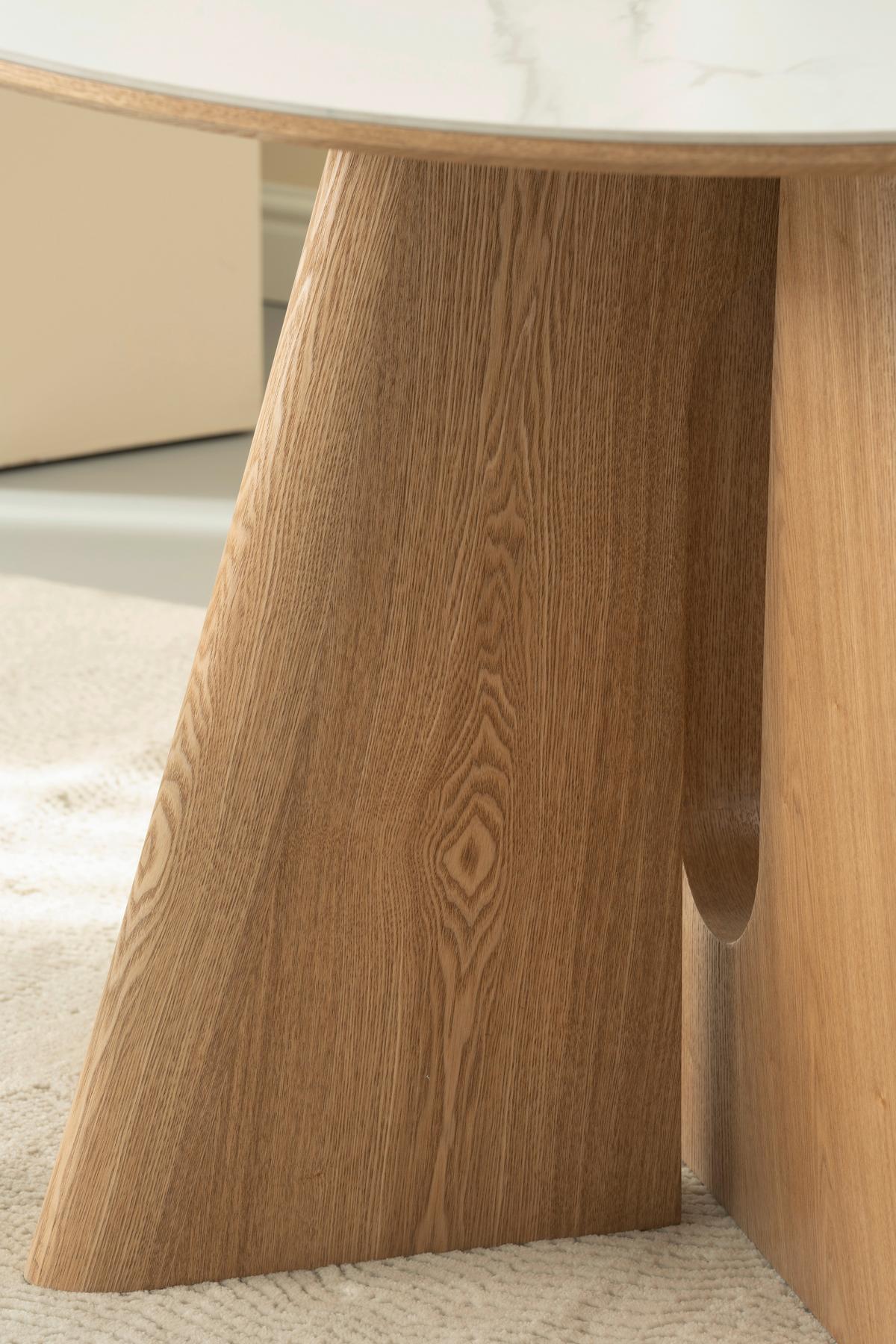 Esstisch Otis Weiß/Eichefarben D: 120 cm - Eichefarben/Weiß, MODERN, Holz/Holzwerkstoff (120/120/75cm) - Livetastic