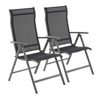 Campingsessel 2-Tlg. Set, Klappbar, Schwarz, B: 70cm - Schwarz, Basics, Textil/Metall (70/106/56cm) - Modante