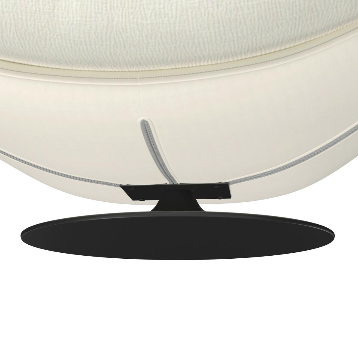 Relaxační křeslo LENA, bílá, max. 140 kg - bílá/černá, Moderní, kov/textil (85/82/113cm) - Bessagi Home