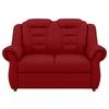 2-sitzer-sofa Boston Rot Lederlook - Rot/Schwarz, KONVENTIONELL, Textil (145/102/101cm) - Livetastic