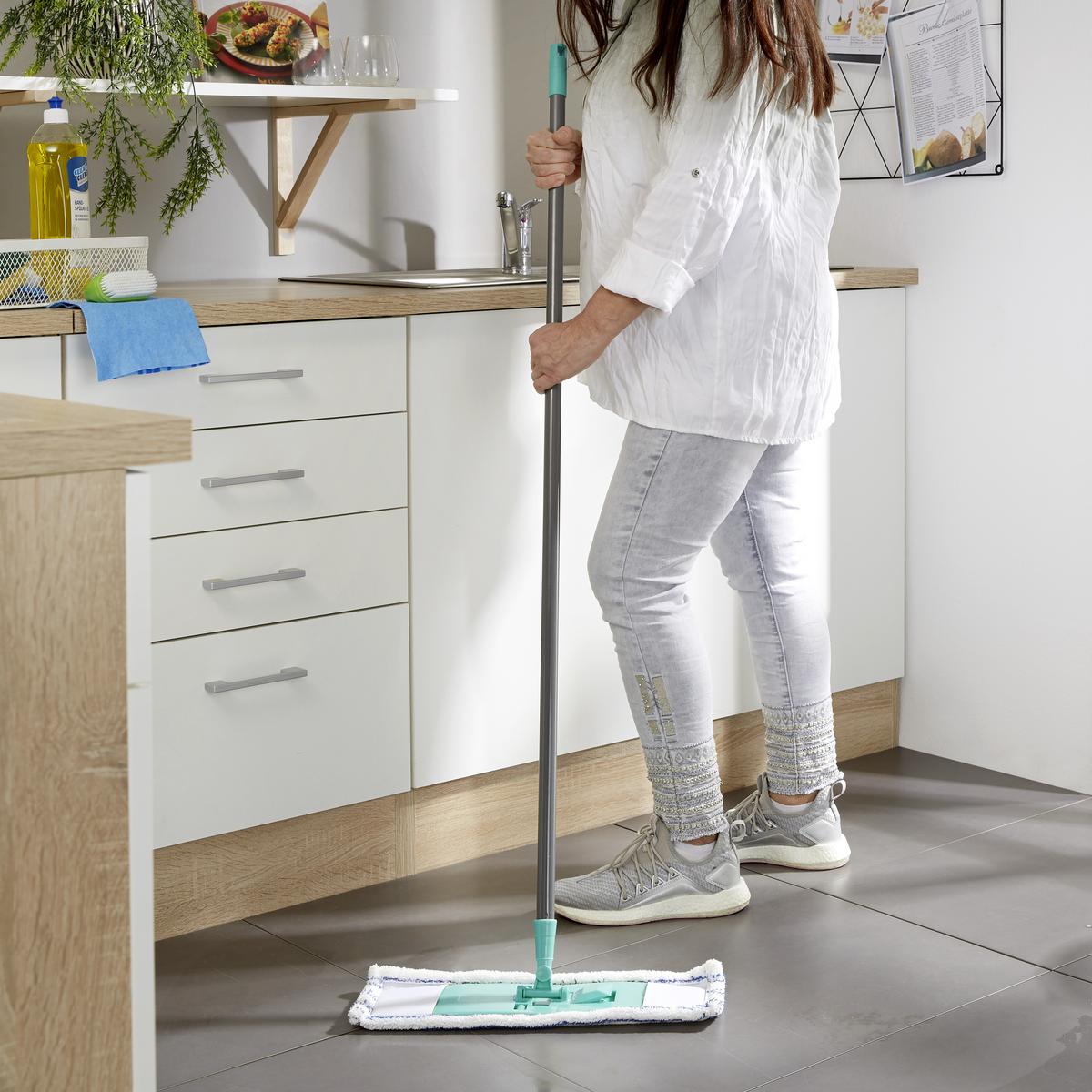 Bodenwischer Balin - Blau/Grün, Basics, Kunststoff/Textil (39/9,5/120cm) - Homezone
