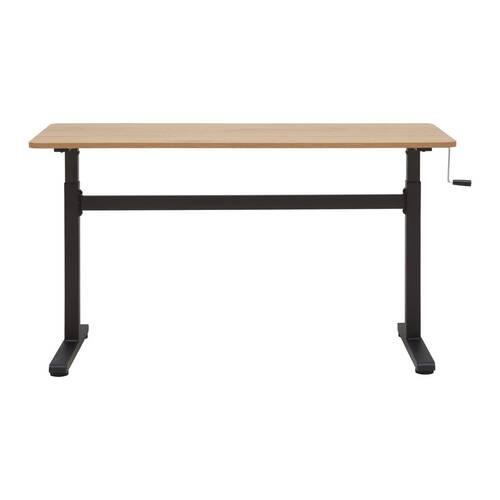 Písaci stôl CARMELO I - čierna/farba duba, Modern, kov/kompozitné drevo (140/70-117/60cm) - Mömax