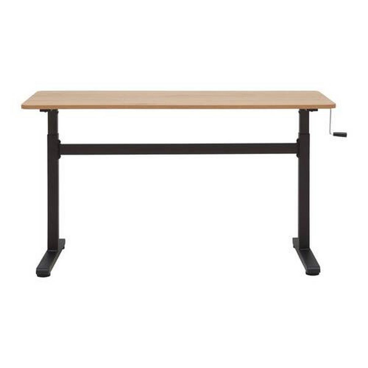 Psací stůl CARMELO I - černá/barvy dubu, Moderní, kov/kompozitní dřevo (140/70-117/60cm) - Mömax