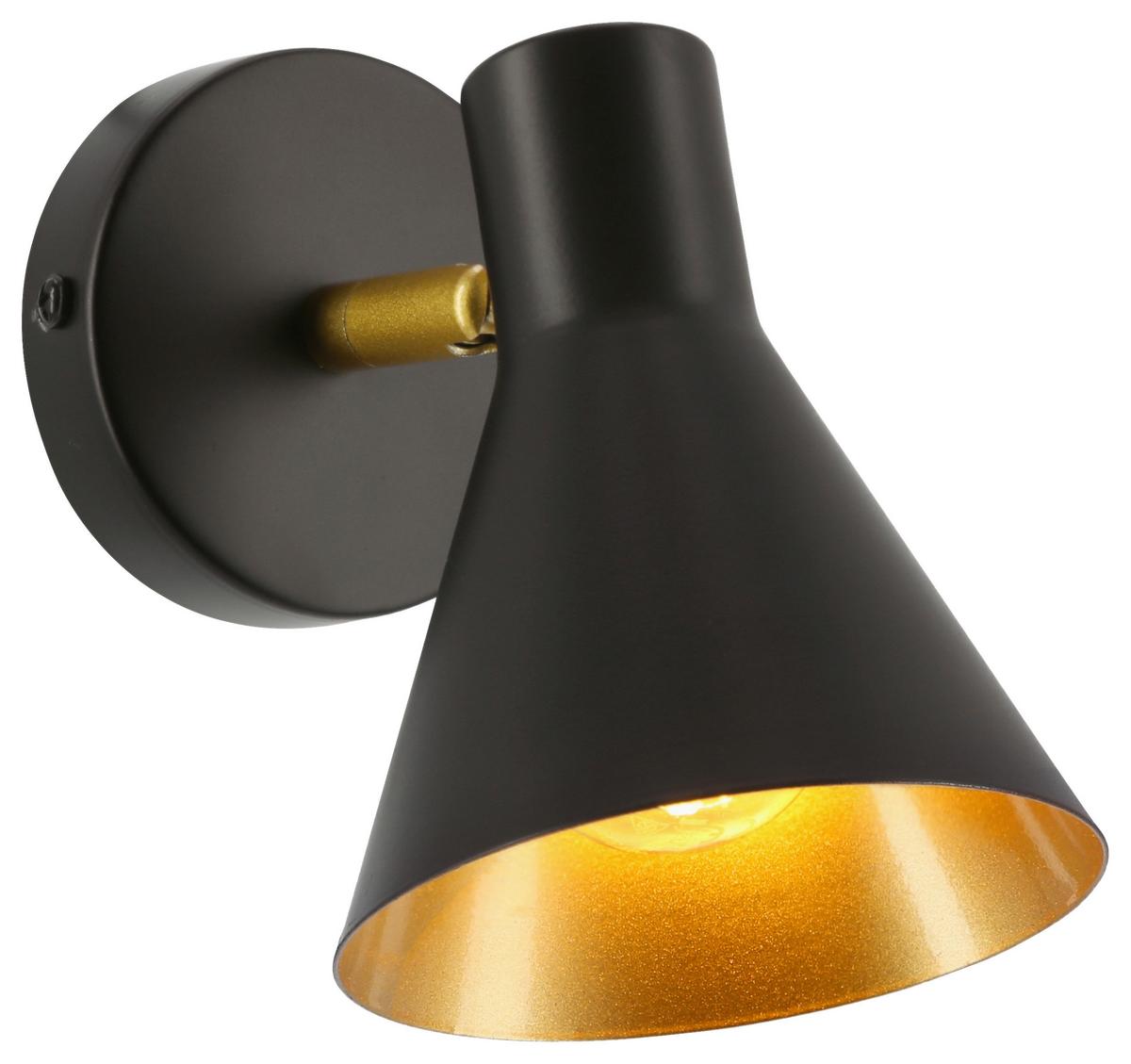 Wandleuchte 21-70968 - Schwarz, Basics, Metall (10/13/14cm)