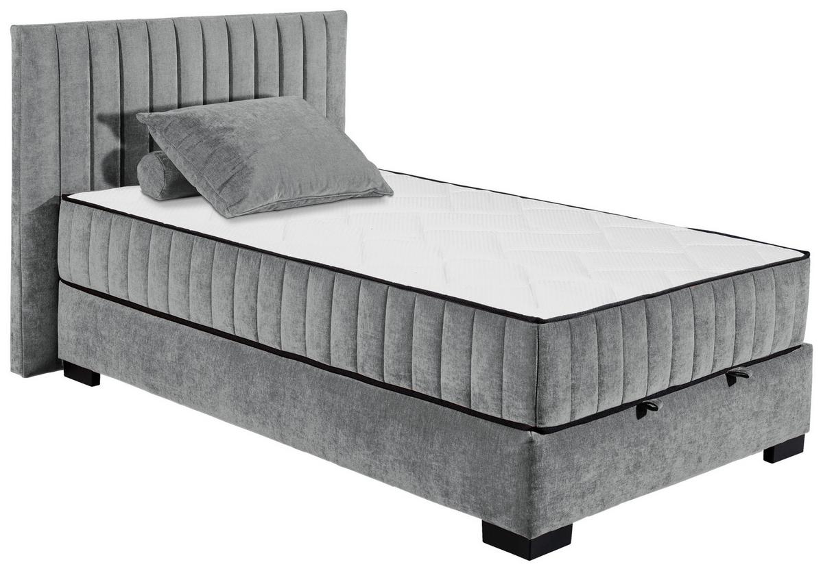 Boxbett Mit Bettkasten 120x200 Cm Nagol B - Anthrazit/Schwarz, MODERN, Holzwerkstoff/Textil (120/200cm) - MID.YOU