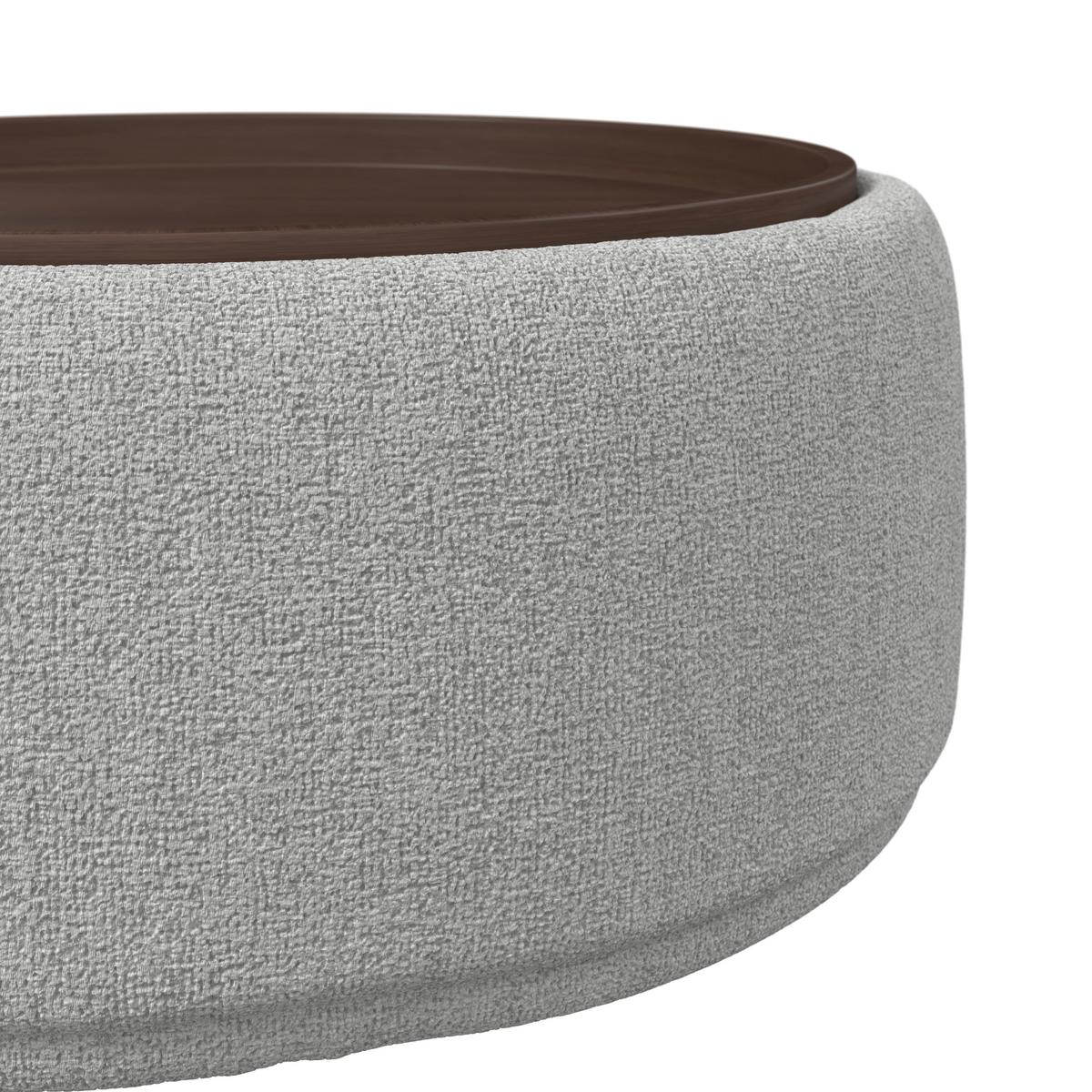 Rohová sedačka KIRA, bílá žinylka, se stolíkem - bílá/černá, Moderní, dřevo/textil (408/108cm) - Bessagi Home