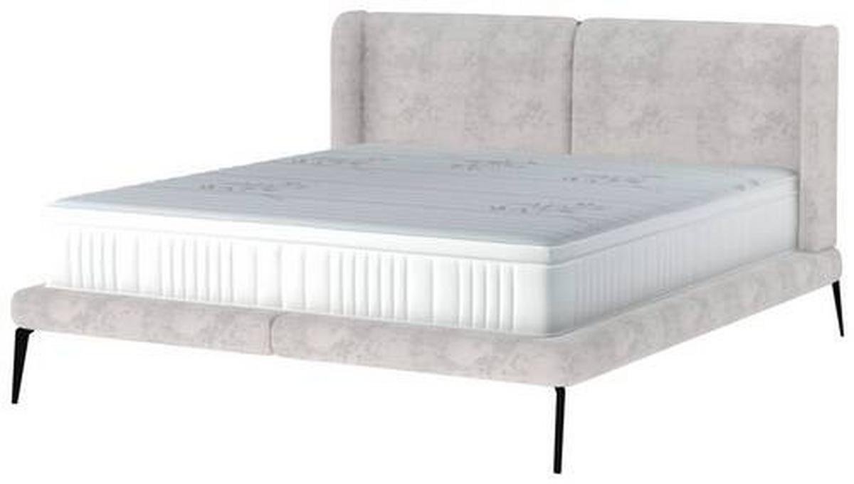 Polsterbett Mit Matratze 180x200 Tessina Sorisso Creme - Creme/Schwarz, MODERN, Textil (180/200cm) - Livetastic
