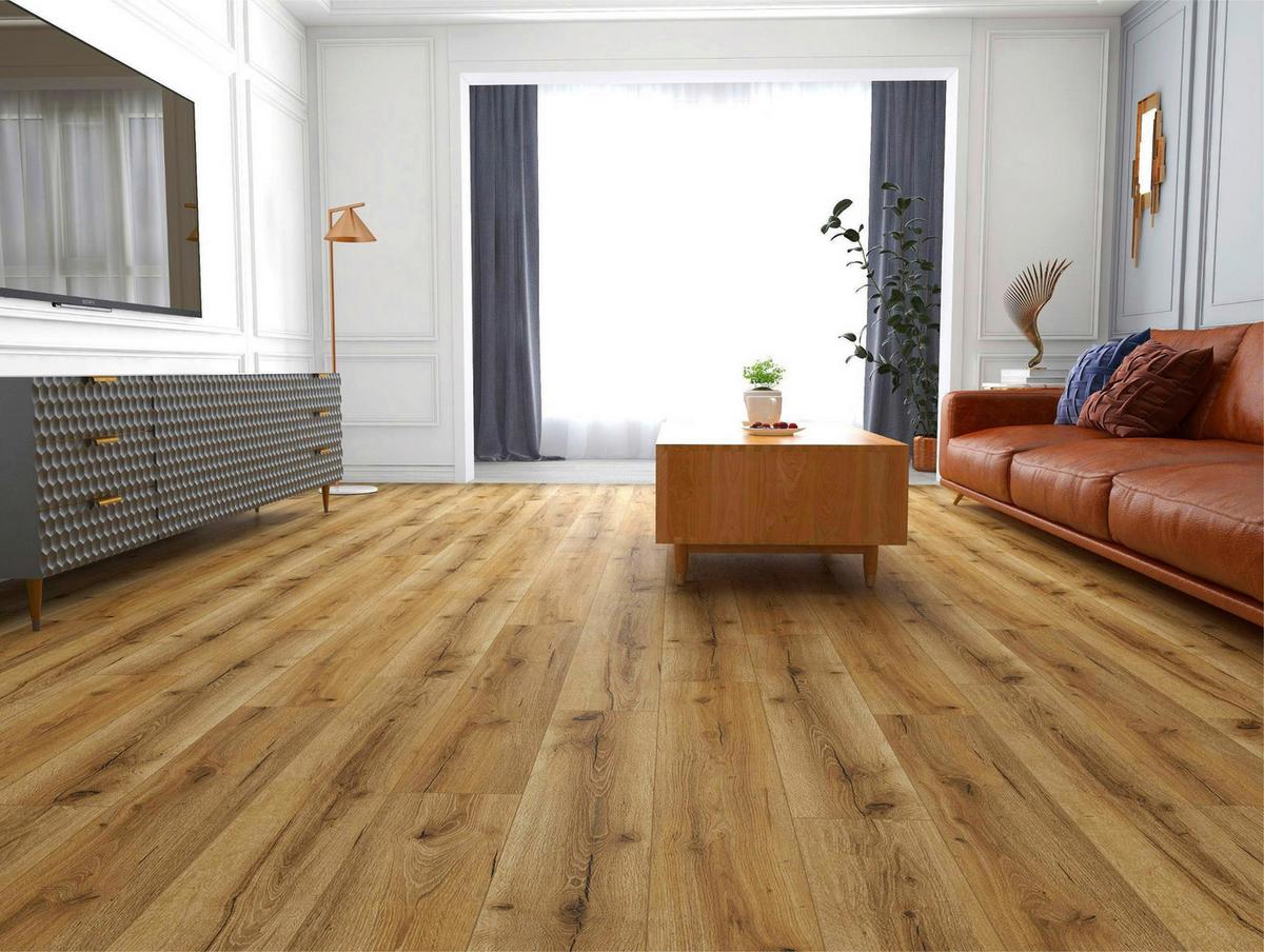 Vinylboden Birkefarben Landhausdiele Klick-Vinyl - Birkefarben, Basics, Kunststoff/Stein (23/128/0,57cm) - Econfloor