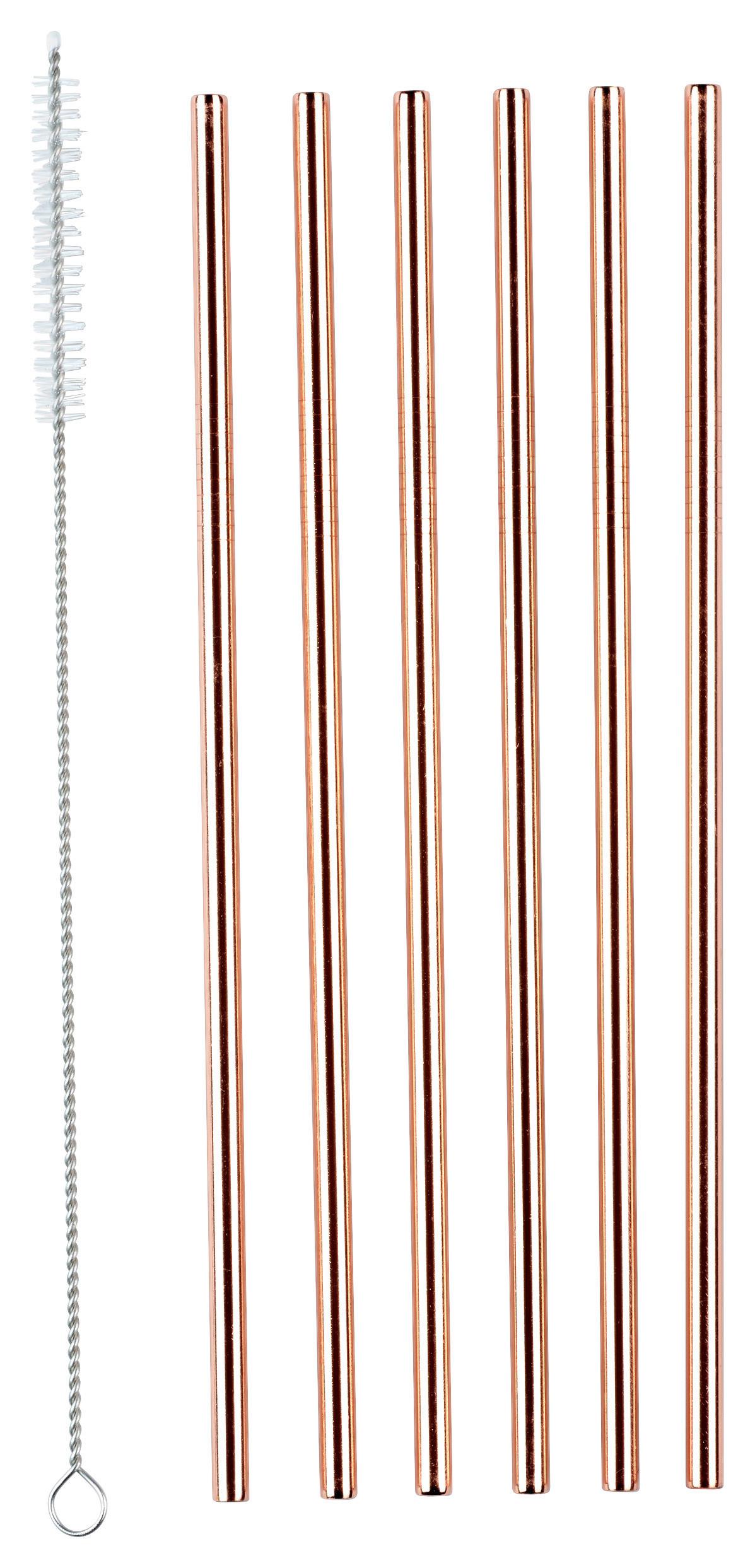 Trinkhalm Echtwerk Edelstahl-Trinkhalme - Kupferfarben, Design, Metall (0,6/21,5cm) - Echtwerk