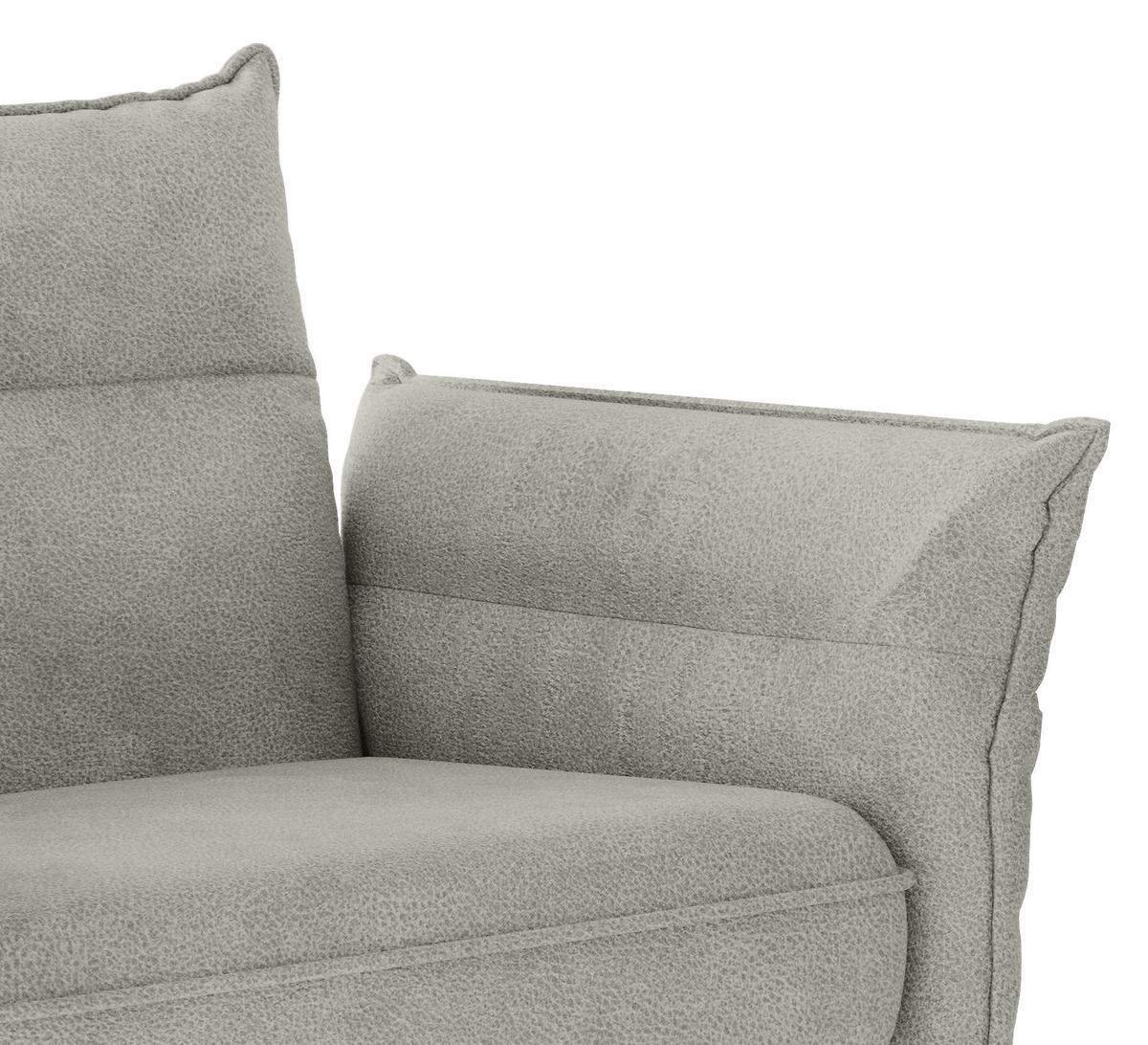 Sitzgarnitur Jakarta - Edelstahlfarben/Hellgrau, Design, Textil (265/185cm) - Livetastic