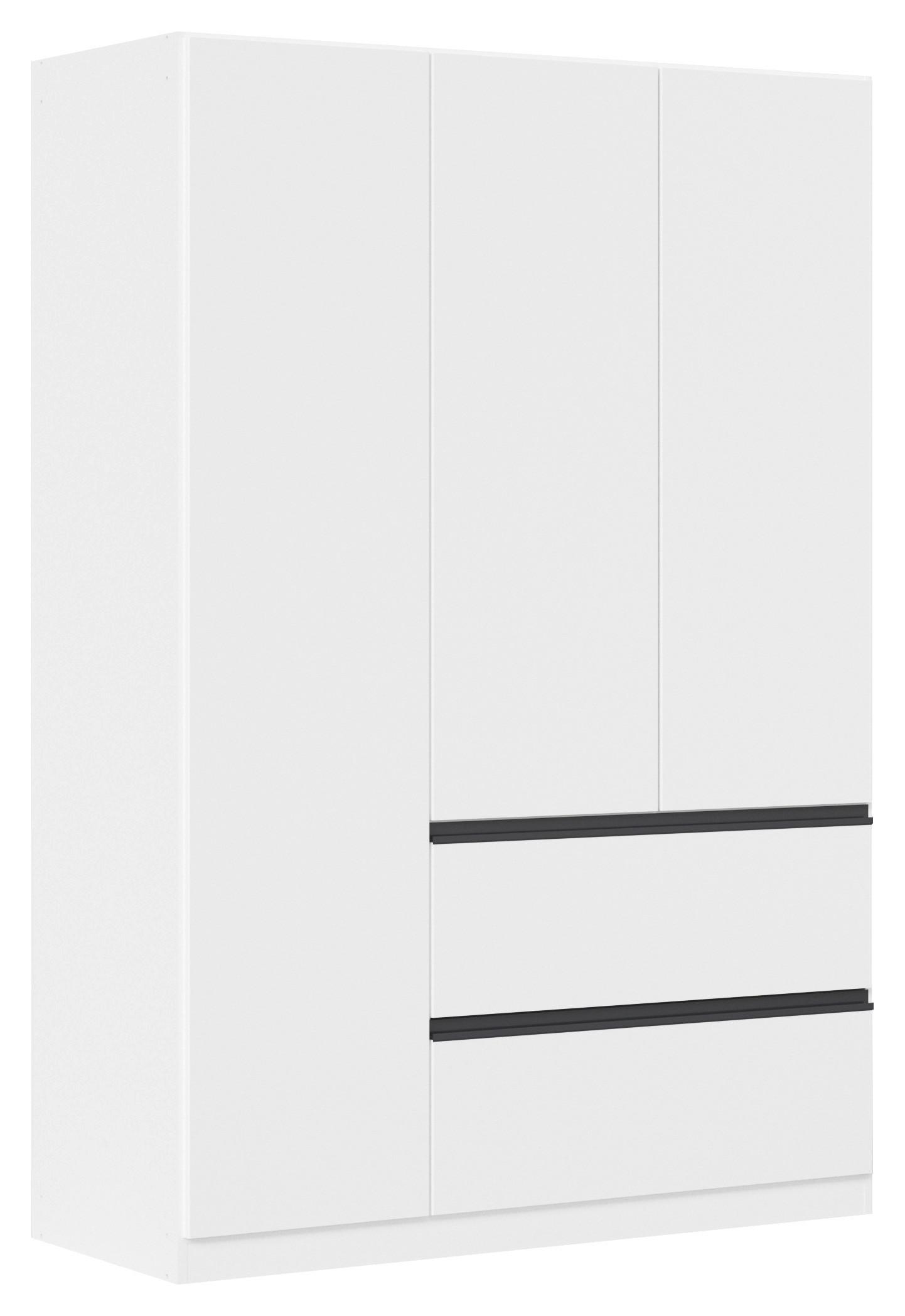 Drehtürenschrank Costa Weiß B: 136 cm - Weiß, MODERN, Holzwerkstoff (136/197/54cm) - Rauch Möbel