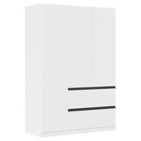 Drehtürenschrank Costa Weiß B: 136 cm - Weiß, MODERN, Holzwerkstoff (136/197/54cm) - Rauch Möbel