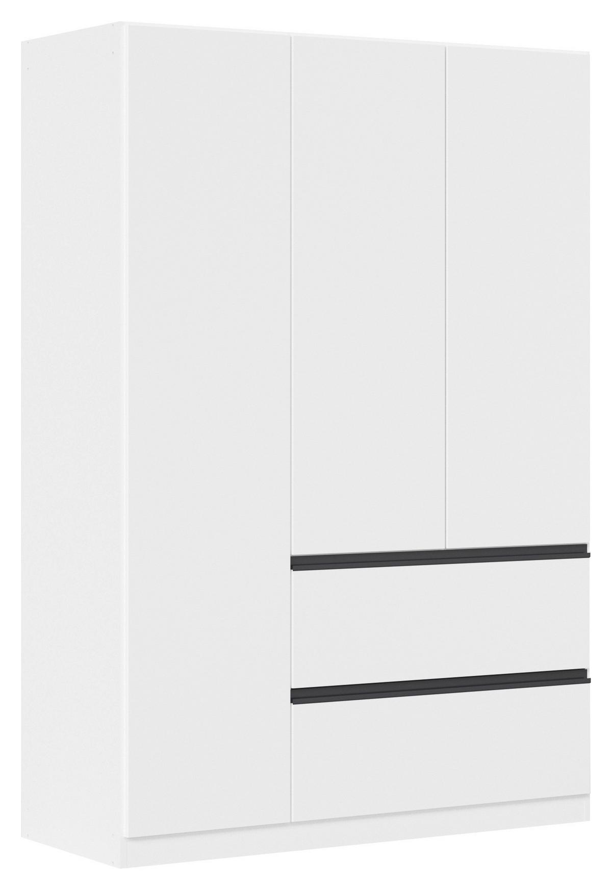Drehtürenschrank Costa Weiß B: 136 cm - Weiß, MODERN, Holzwerkstoff (136/197/54cm) - Rauch Möbel