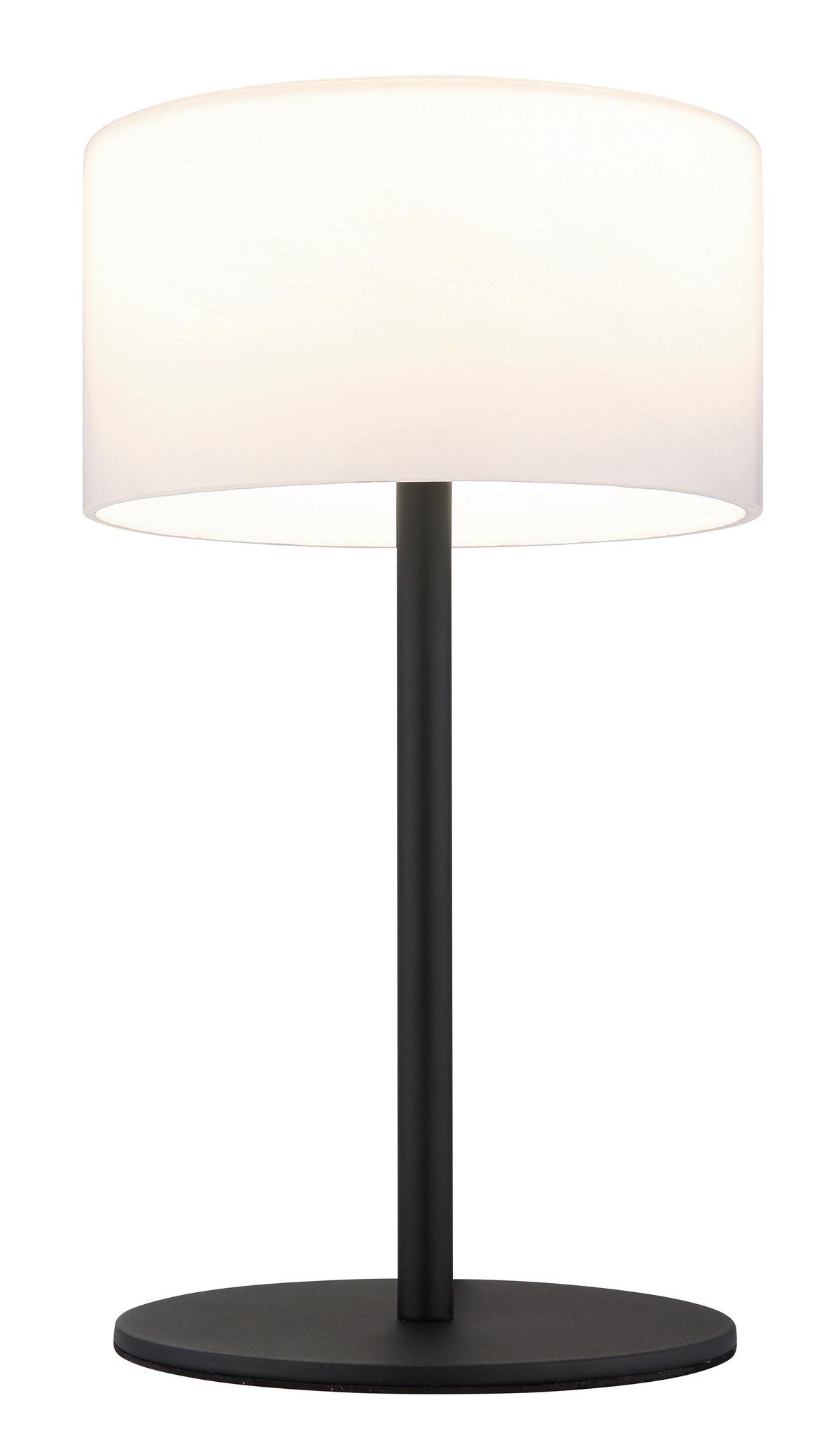 LED-Tischleuchte Trenton Weiß Schwarz D: 20 cm - Schwarz/Weiß, Design, Glas/Kunststoff (20/34,5cm) - Globo