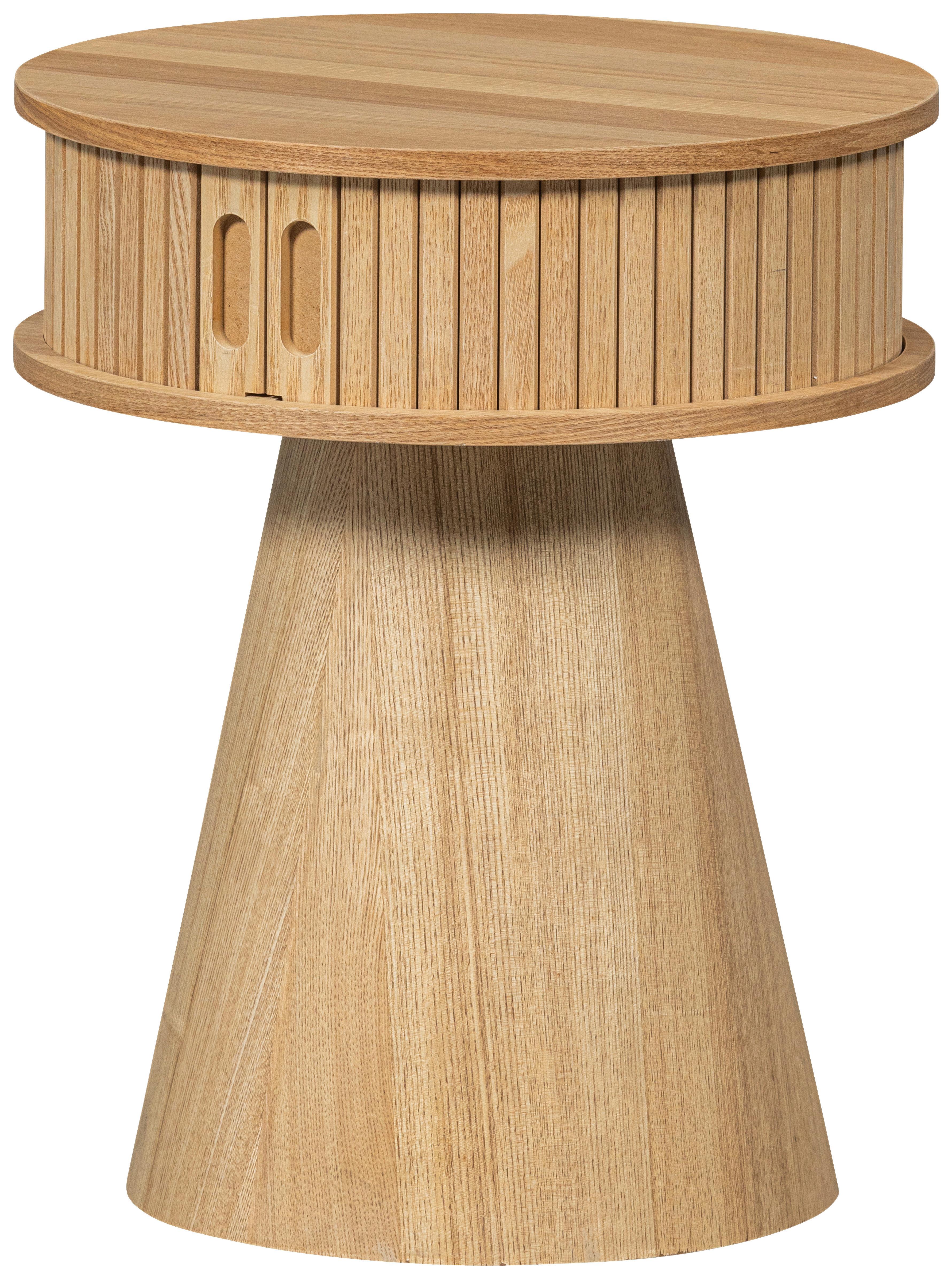 Nachttisch Karri, Naturfarben B: 38 cm - Naturfarben, Design, Holz/Holzwerkstoff (38/38/46cm) - Livetastic