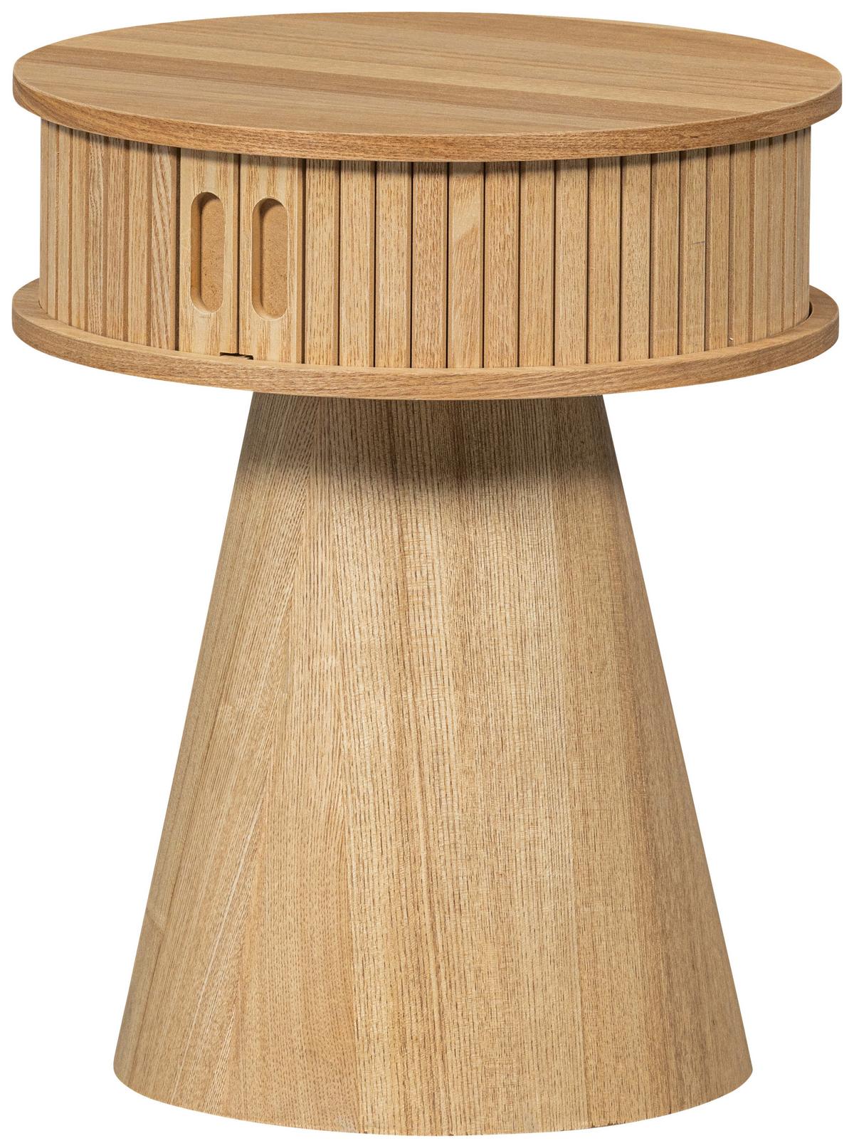 Nachttisch Karri, Naturfarben B: 38 cm - Naturfarben, Design, Holz/Holzwerkstoff (38/38/46cm) - Livetastic