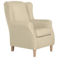 Ohrensessel Mit Armlehnen Lorris Beige - Beige/Buchefarben, MODERN, Textil (77/103/86cm) - Max Winzer