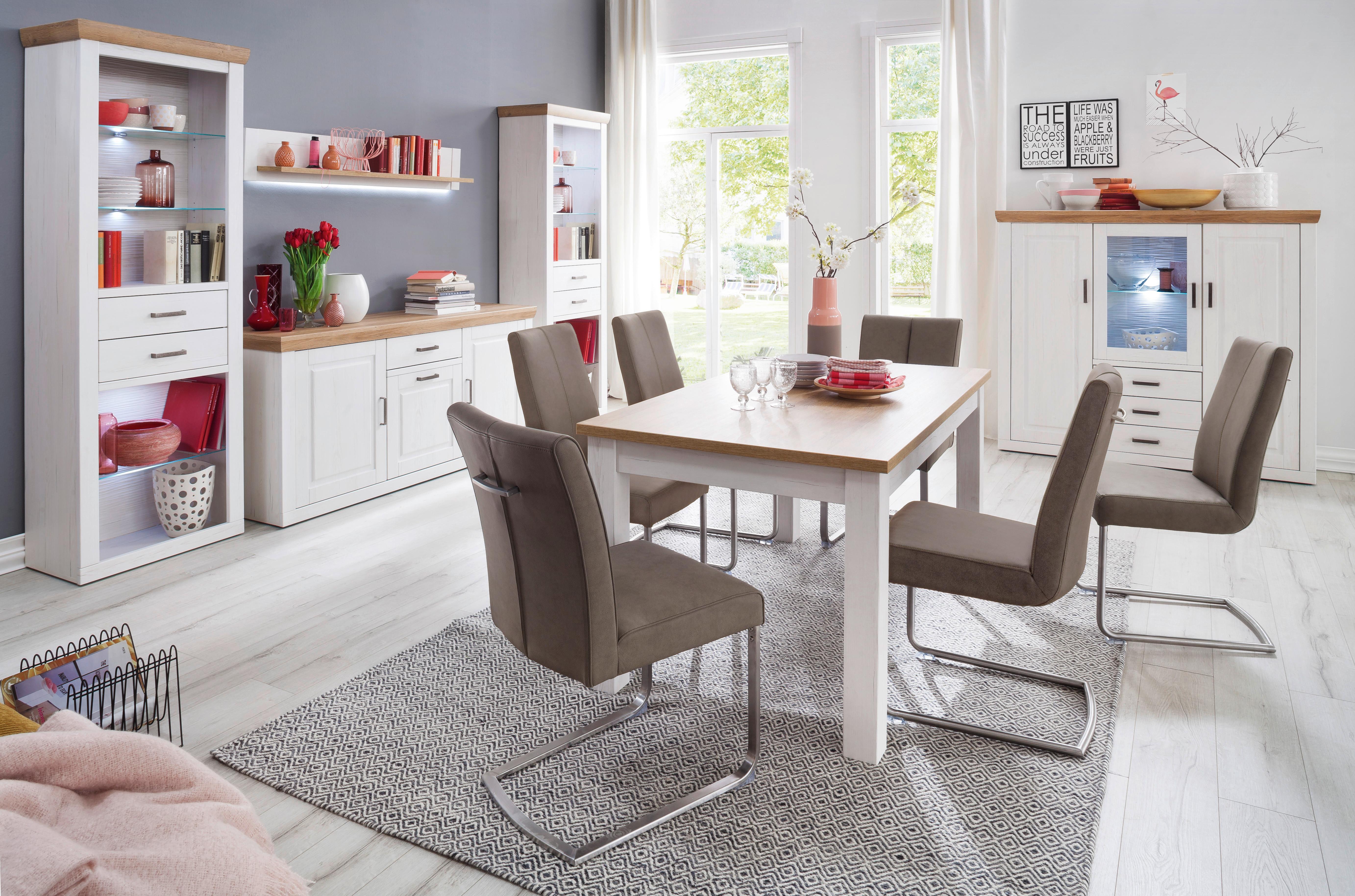 Esstisch Brixen 160x90 Cm Eiche/pinie Dekor - Eichefarben/Pinienfarben, LIFESTYLE, Holzwerkstoff (160/90/77cm) - Livetastic