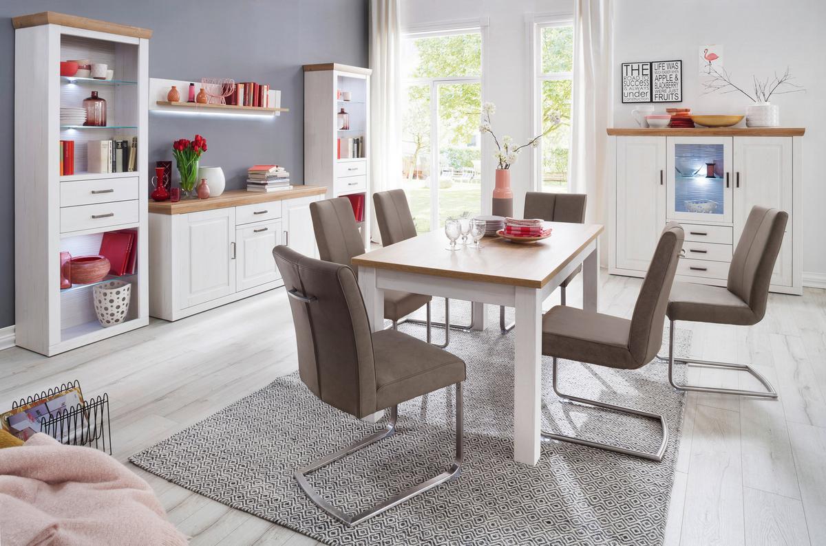 Esstisch Brixen 160x90 Cm Eiche/pinie Dekor - Eichefarben/Pinienfarben, LIFESTYLE, Holzwerkstoff (160/90/77cm) - Livetastic