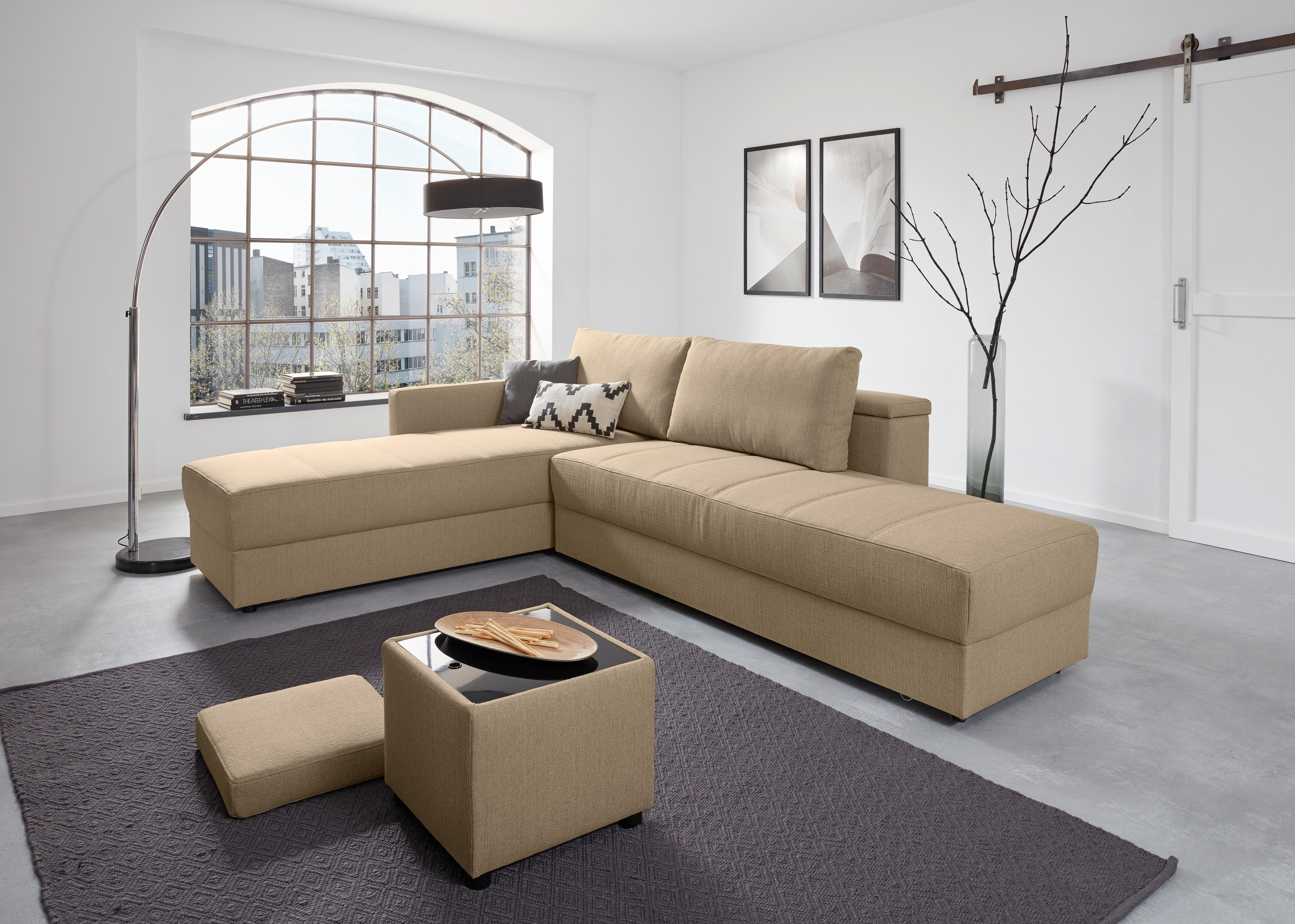 Ecksofa Looks Iii - Beige/Schwarz, Design, Textil (287/229cm) - LOOKS by W.Joop