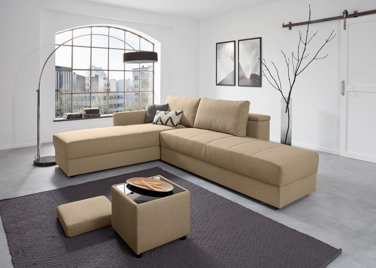 Ecksofa Looks IIi - Beige/Schwarz, Design, Textil (287/229cm) - LOOKS by W.Joop
