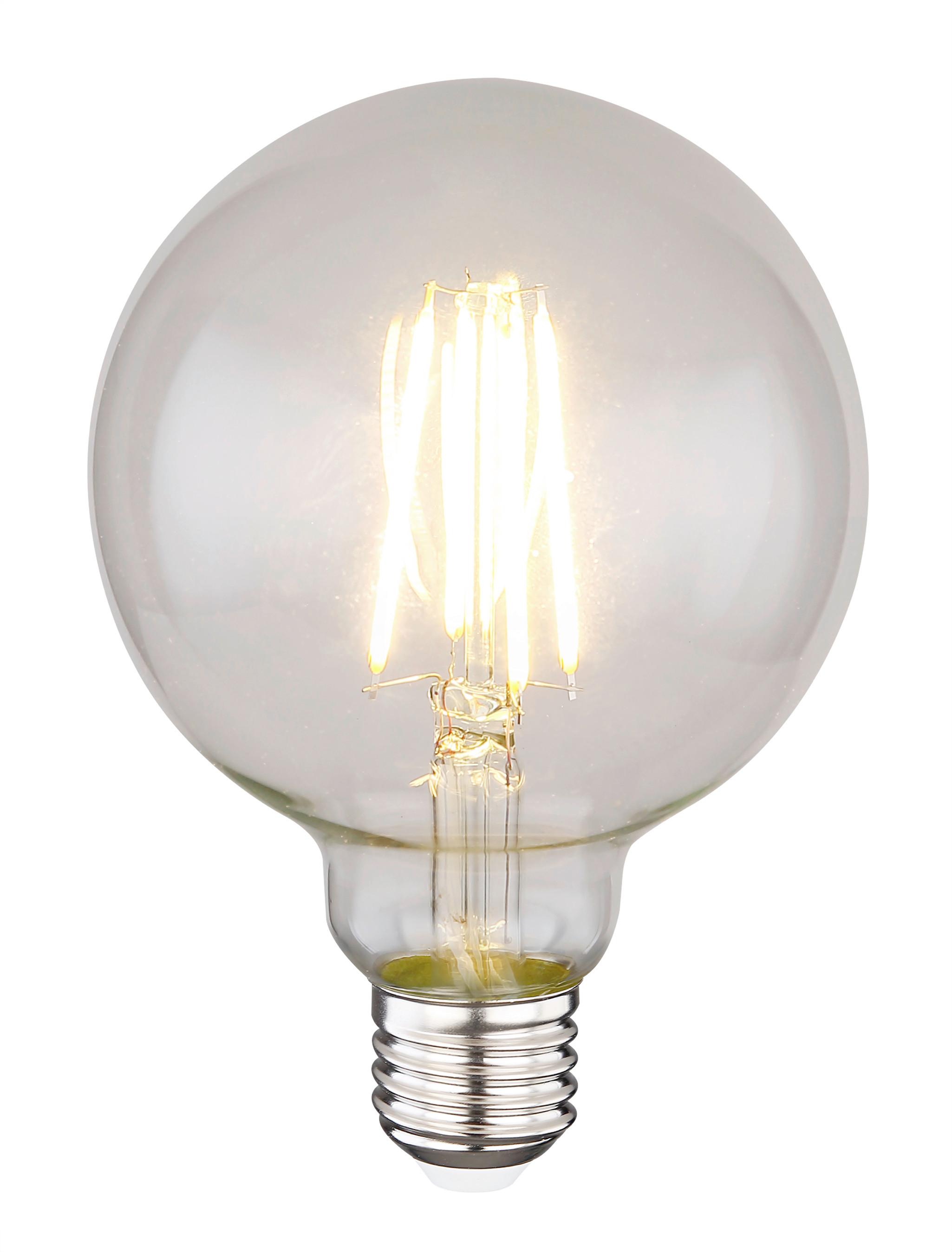 LED žárovka 11526D, E27, 7 Watt - kov/sklo (9,5/14cm) - Modern Living