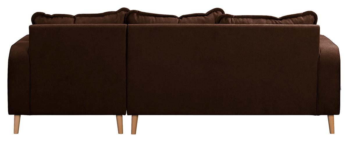 Ecksofa Beata Braun S: 230x150 cm - Wengefarben/Braun, Design, Textil (230/150cm) - Livetastic