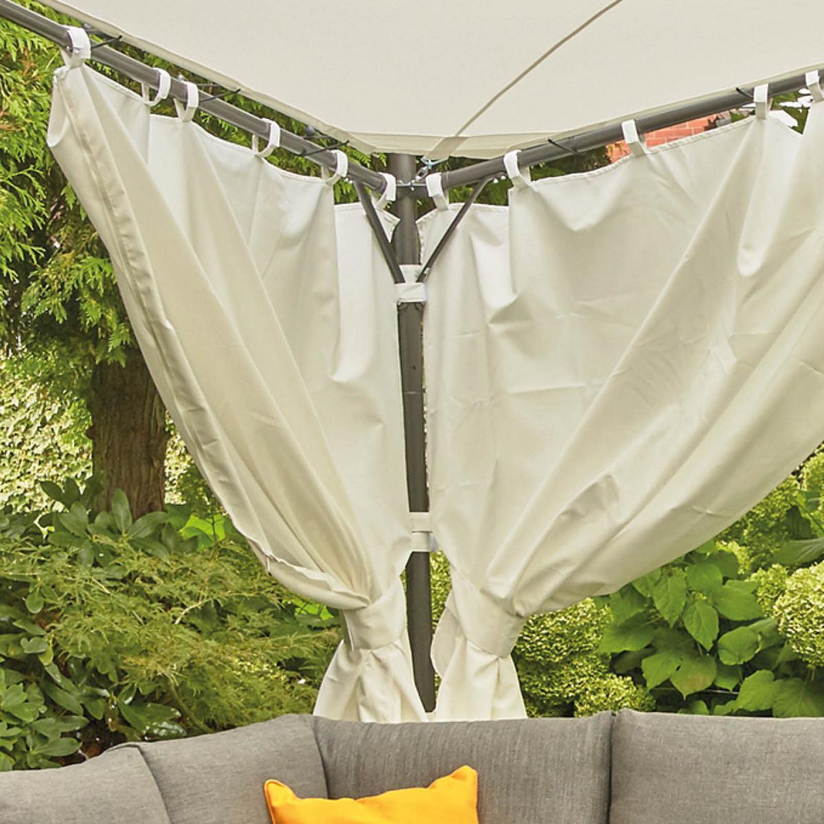 Seitenteile Berlino 400x256cm 2er-Set - Weiß, KONVENTIONELL, Textil (400/256cm) - Siena Garden