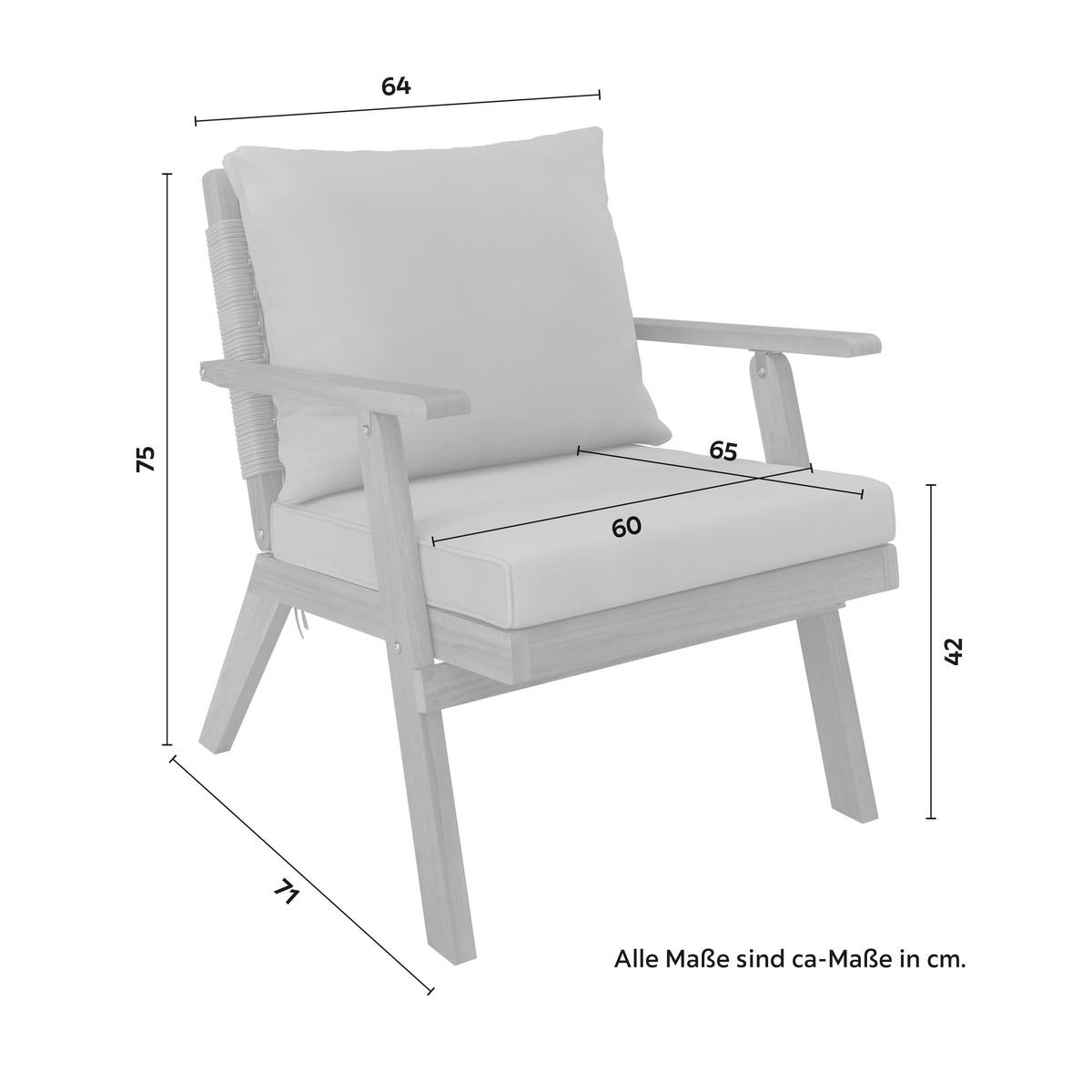 TERASOVÁ SEDACÍ SOUPRAVA MICHI - zelená/barvy akácie, Natur, dřevo/textil (124/75/75cm) - Mömax