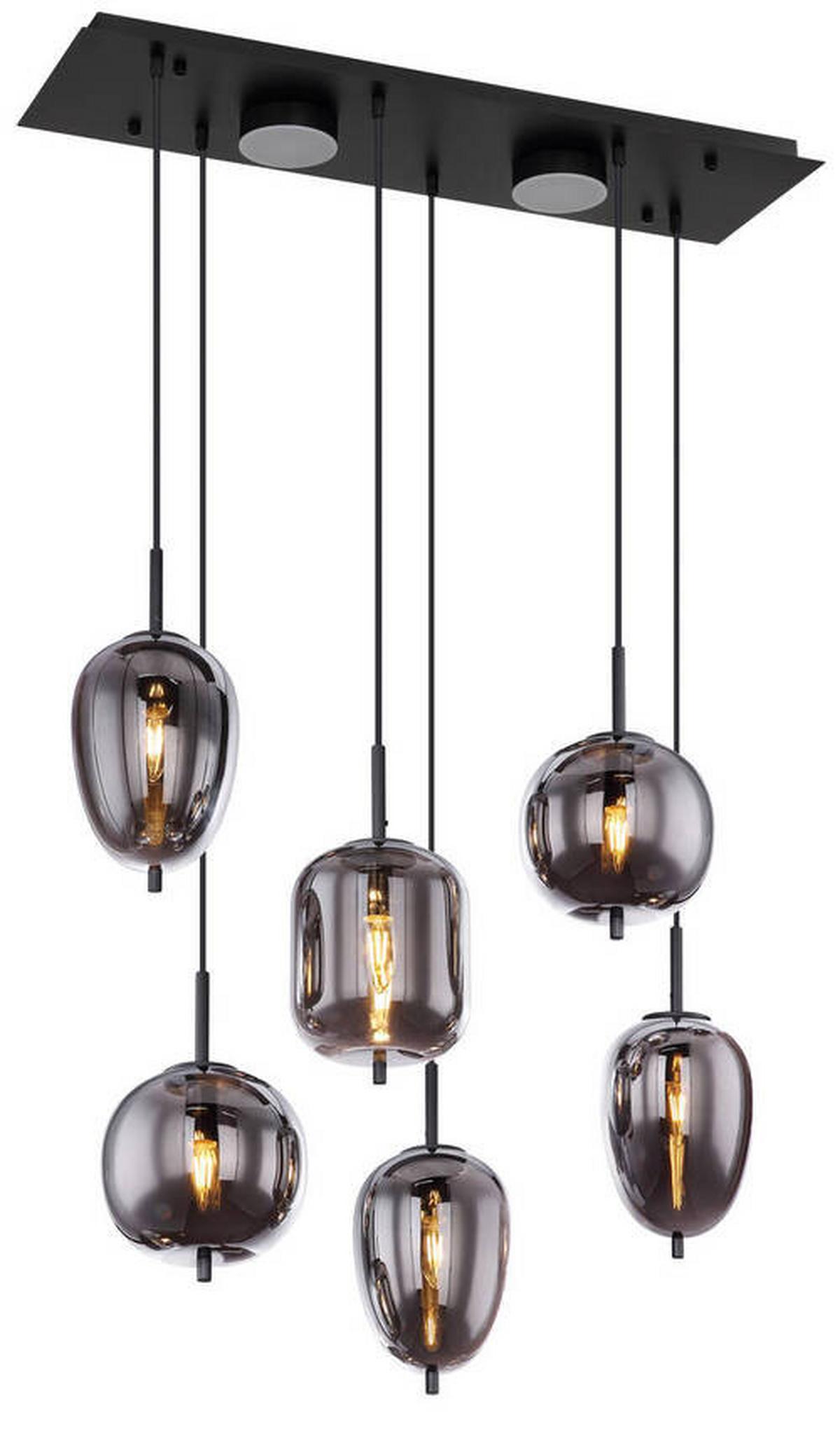 Led-hängeleuchte 3000k, 21w - Opal/Schwarz, Design, Glas/Kunststoff (80/34/120cm) - Globo