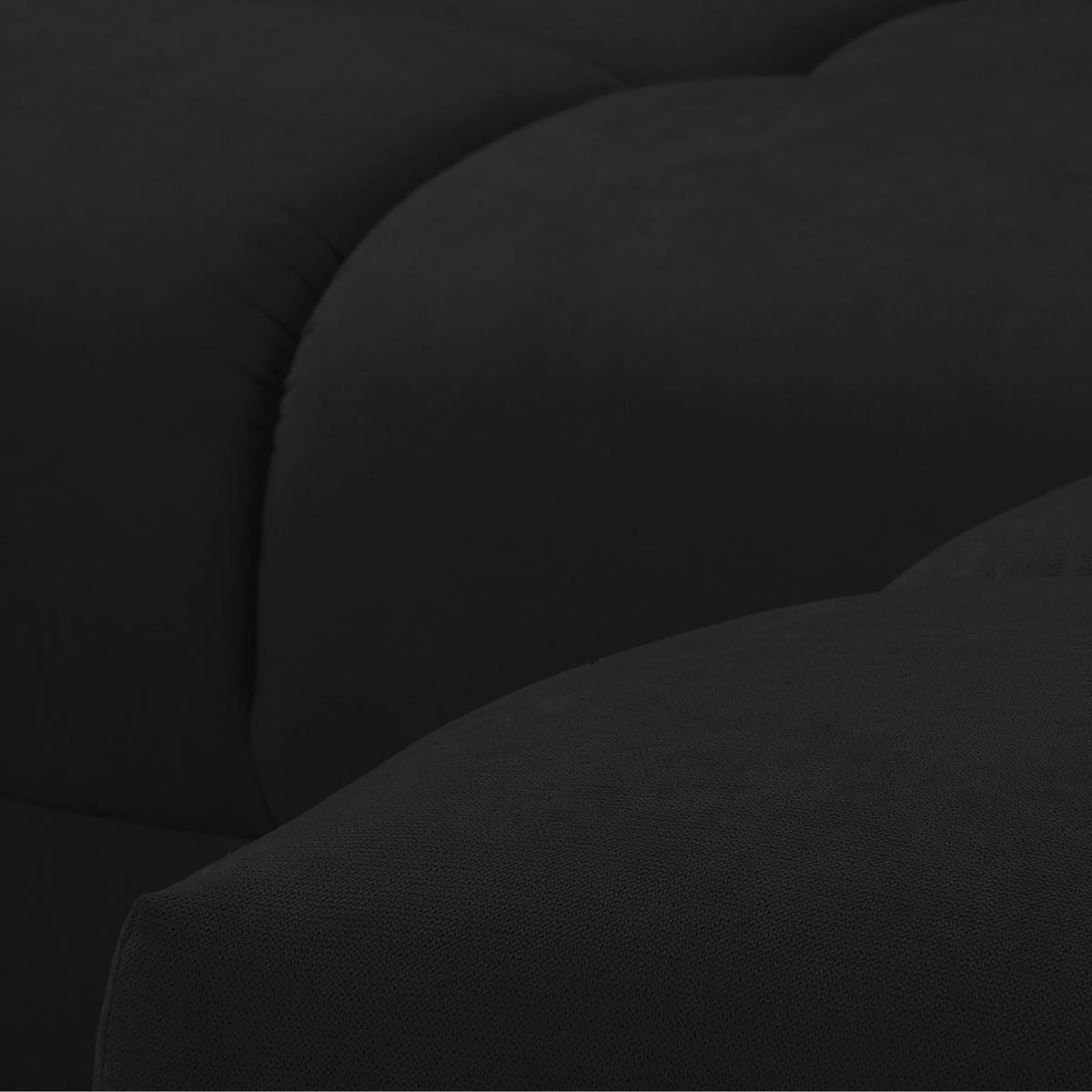 Ecksofa Azzuro Schwarz S: 256x175 cm - Silberfarben/Schwarz, Design, Textil (256/175cm) - Livetastic