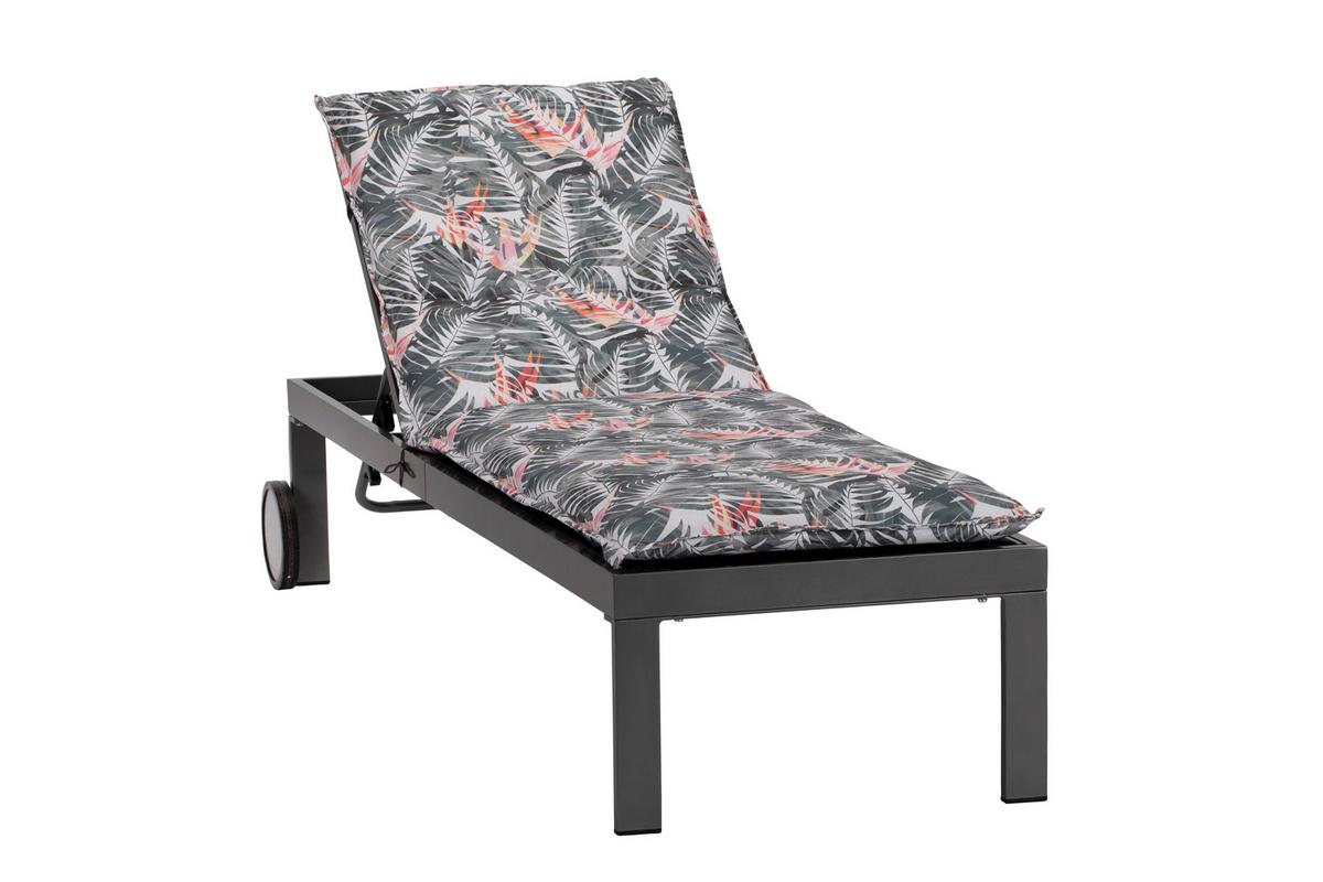 Sonnenliege Acamp Rmini Metall / Textil verstellbar - Anthrazit, Basics, Textil/Metall (60/35/198cm) - Gardenson