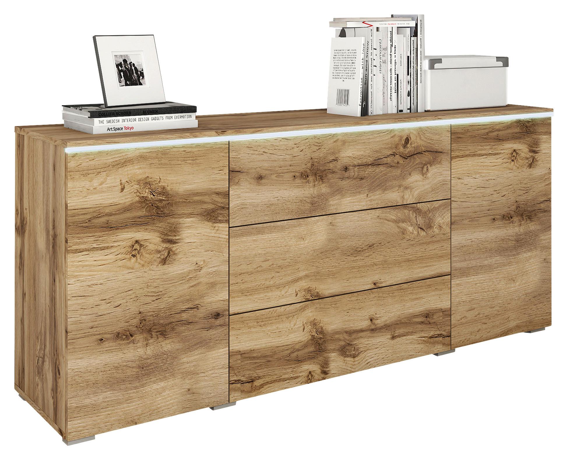 Sideboard mit Led 150cm Vera, Weiß