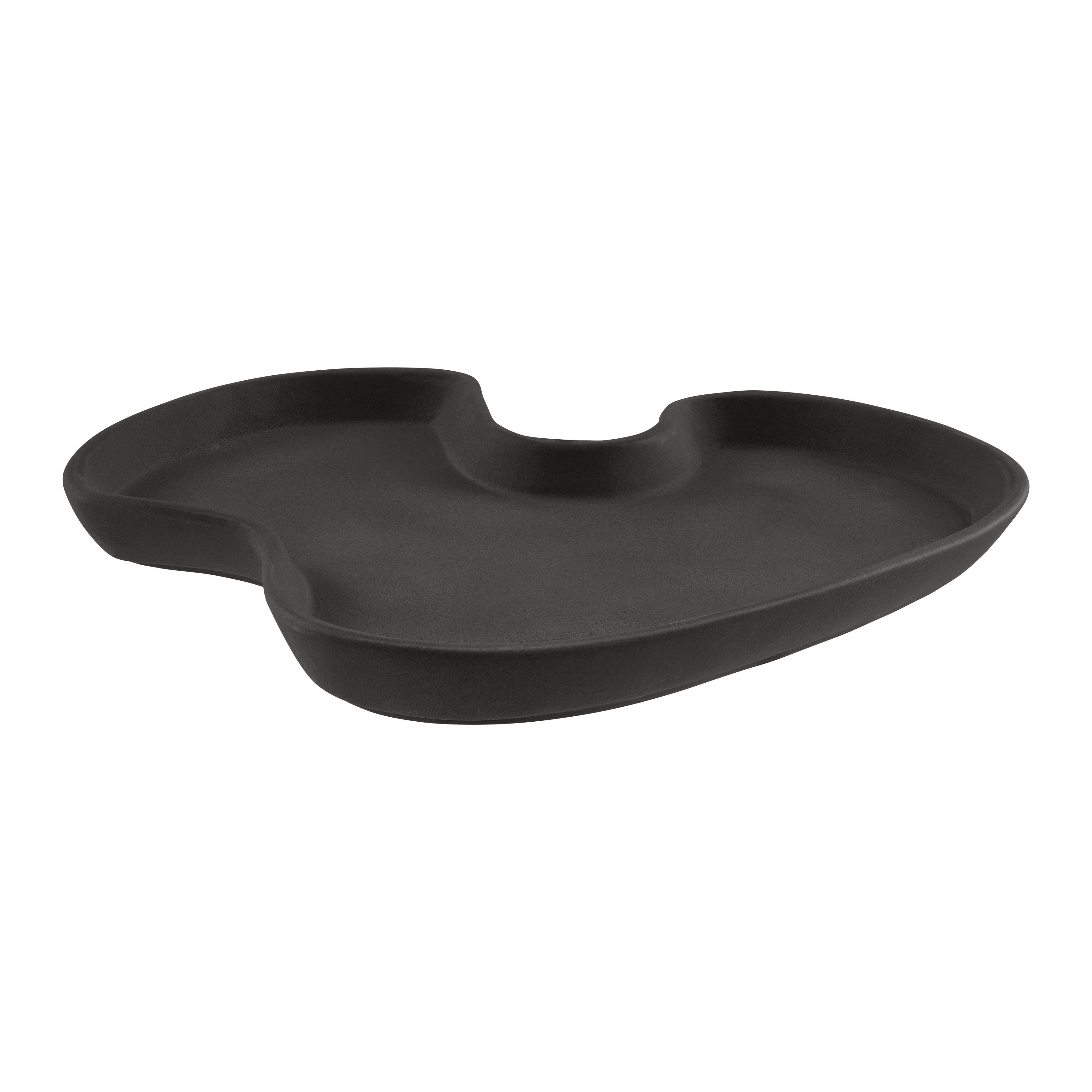 DEKORAČNÍ TALÍŘ LYA - černá, Konvenční, keramika (24/3/21.5cm) - Modern Living