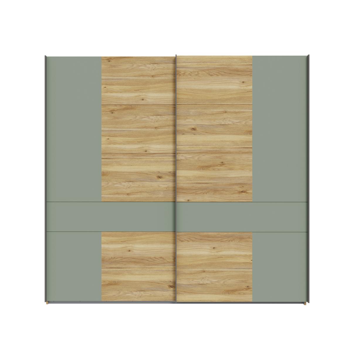 Ruhásszekrény Whenua 220/210,5 - tölgyfa színű/zsályazöld, Modern, faalapú anyag (220/210,5/62cm) - Mömax