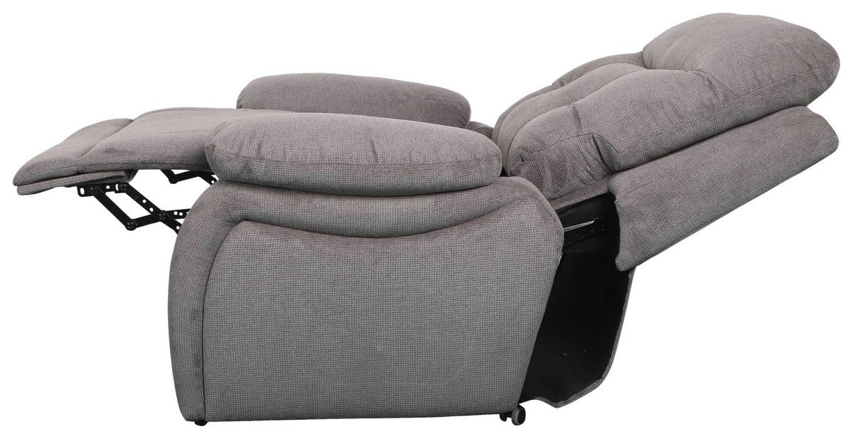 Relaxsessel Mario Webstoff Dunkelgrau, B: 89 Cm - Dunkelgrau/Schwarz, MODERN, Textil/Metall (89/107/94cm) - James Wood