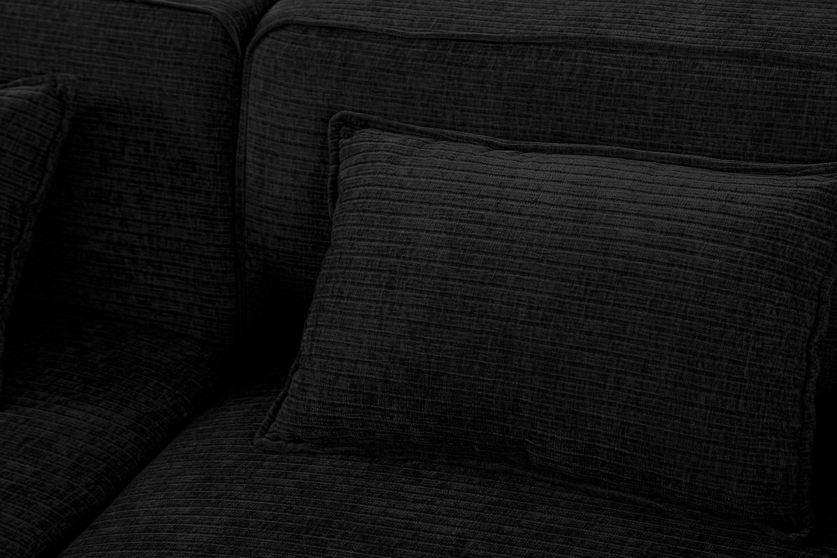 3-Sitzer-Sofa Aventis Schwarz B: 300 cm - Schwarz, Design, Textil (300/70/100cm) - P & B