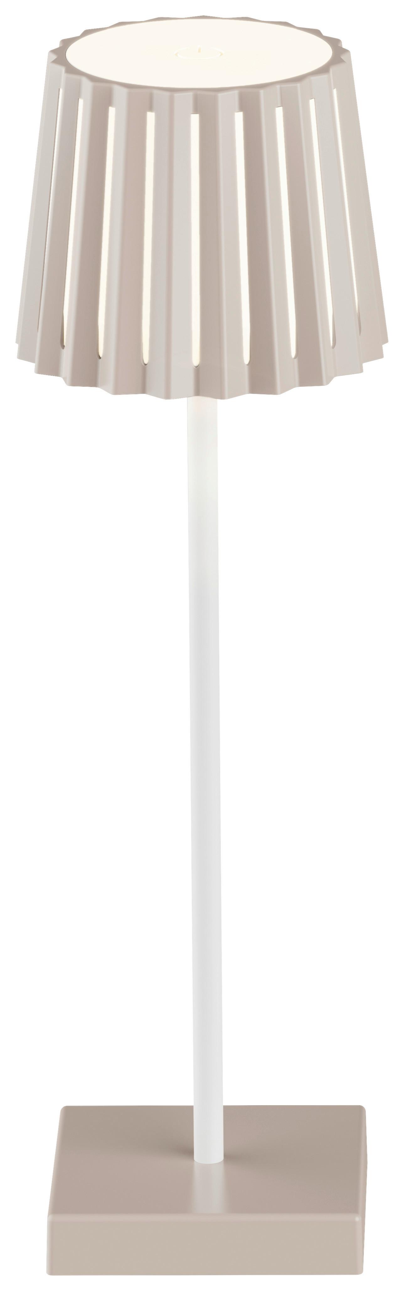 STOLNÍ LAMPA NA BATERIE PLISI - bílá/cappuccino, Moderní, kov/plast (10/28cm) - Mömax