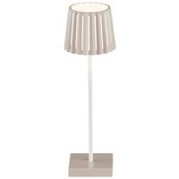 NABÍJATEĽNÁ STOLNÁ LAMPA PLISI - biela/cappuccino, Modern, kov/plast (10/28cm) - Mömax